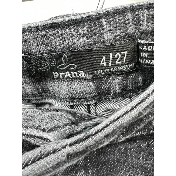 PrAna Grey Jeans Denim Straight Leg Low Rise Y2K Women's Size 4/27 - Picture 3 of 6
